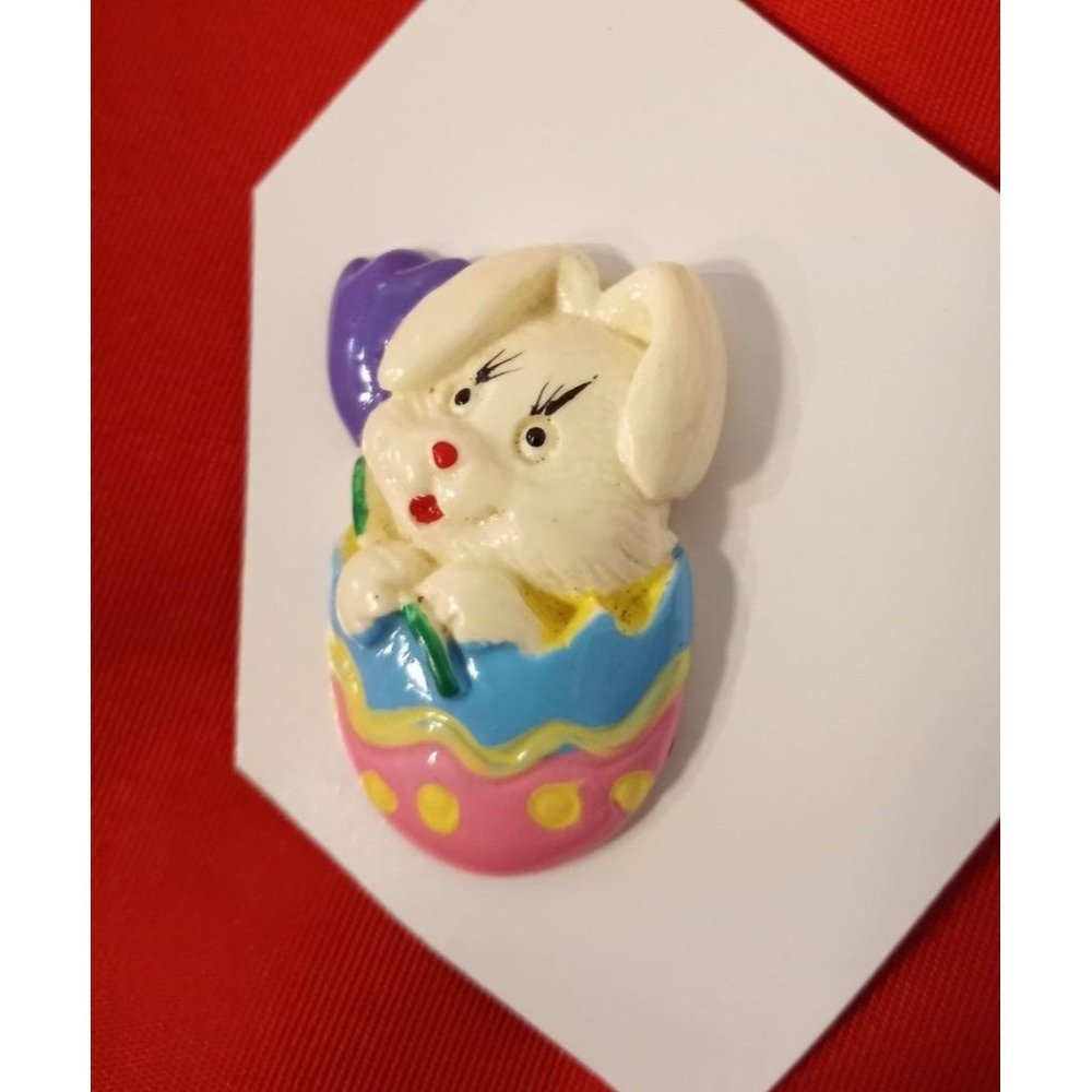 Cute bunny in egg pin one of 3 different pins available.